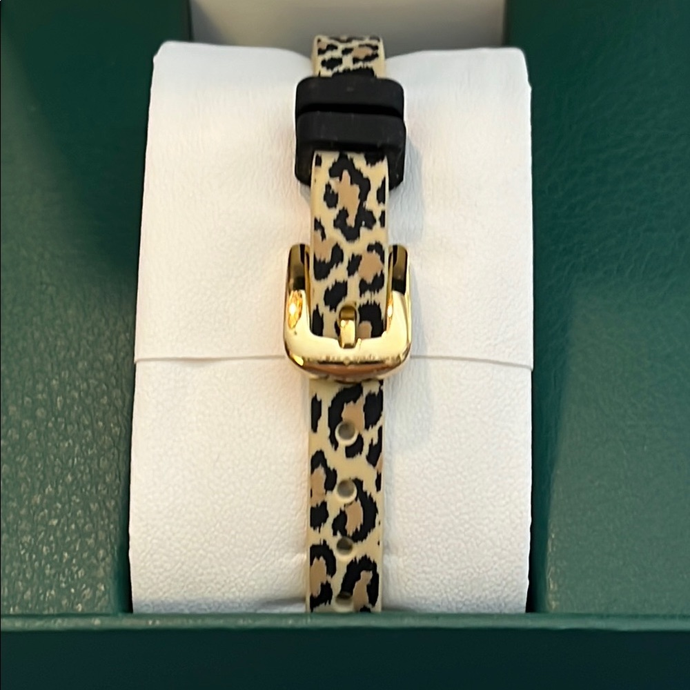 Kate Spade Watch w/ Gold Tone Case & Leather Leopard Print Band - Picture 3 of 11